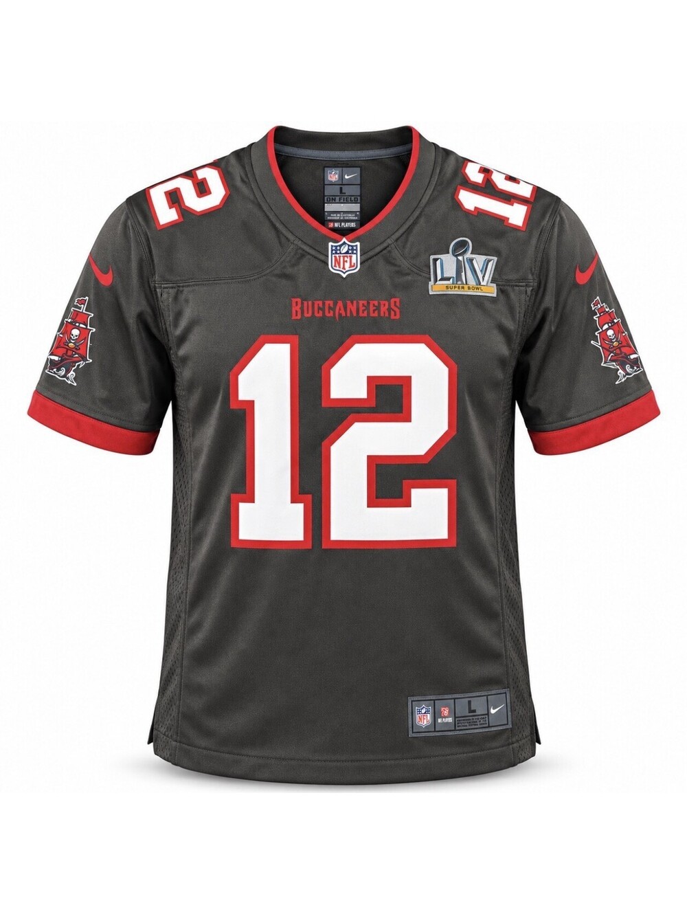 Nike Tom Brady Tampa Bay Buccaneers Super Bowl LV Jersey Men’s Large Pewter #12